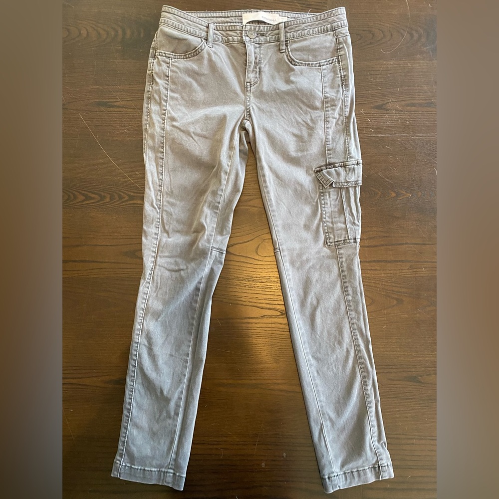 Gray Sonoma Skinny Cargo Pant-Size 4